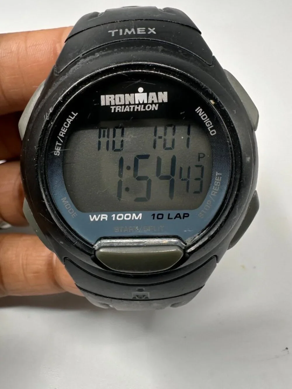 Timex Ironman Essential 10 Digital Watch Men Black Indiglo T5K60 New Battery